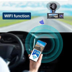 2.5K 3 Channel Dash Cam Front Inside Rear Car Driving Recorder HD Three Way Video Camera WiFi Mobile Phone App Control Car Mobile World