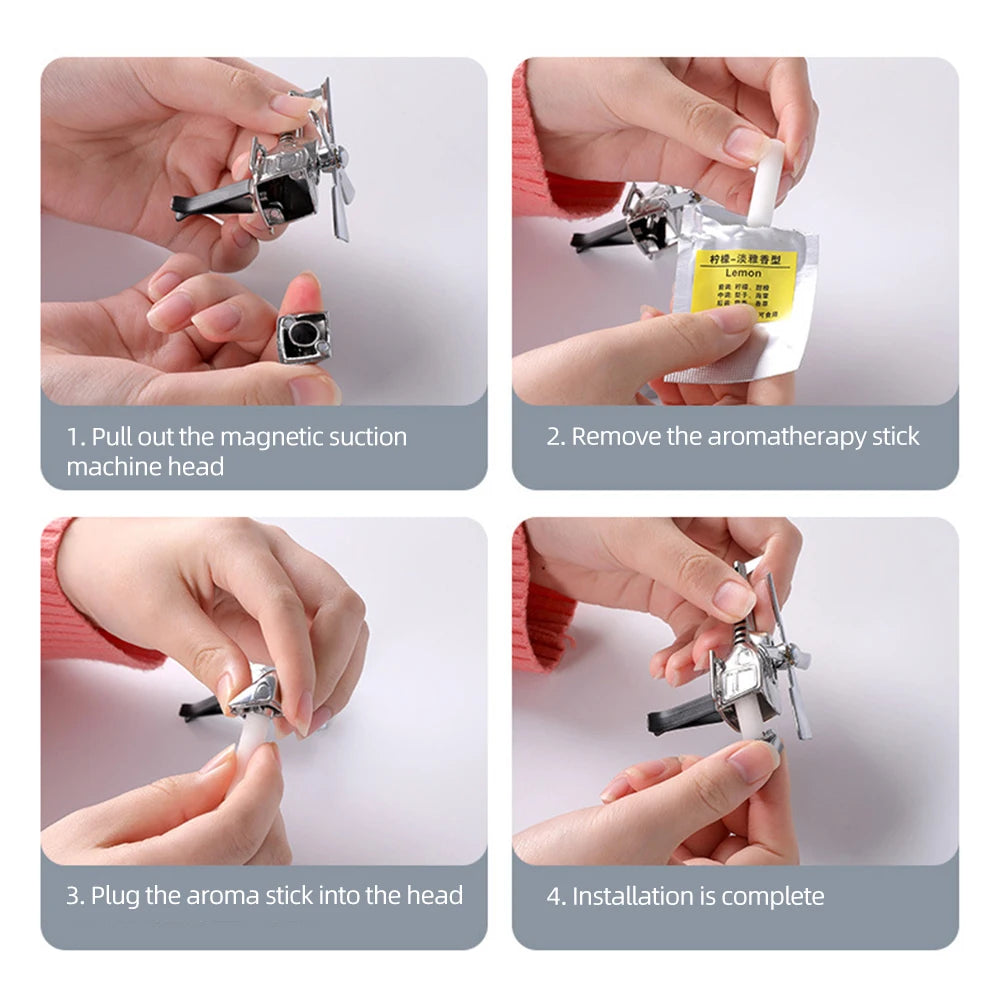 Car Air Freshener Mini Helicopter Rotating Aromatherapy Purifie Odors Car Perfume Essential Oil Diffuser Car Interior Ornaments