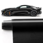 20X5FT High Glossy Black Carbon Fiber Car Wrap Vinyl Film Self Adhesive Auto Decal Bubble Car Body Film Vinyl Wrap Decals Car Mobile World