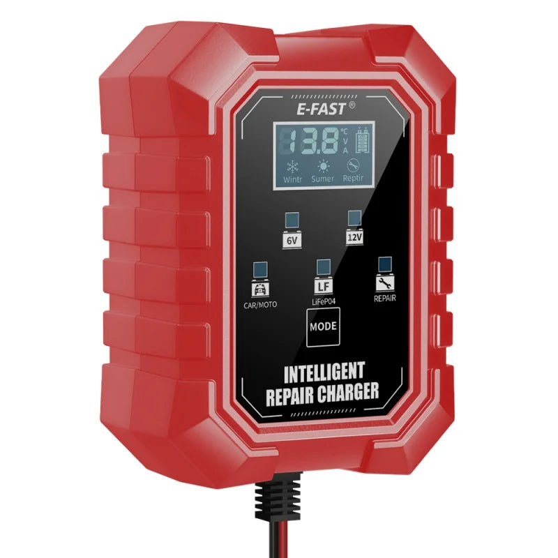 6V/12V 1.5A Smart Battery Charger for Car Motorcycle Lead-Acid Repair
