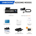AZDOME M300S 4K Dash Cam Front and Rear, 5.8G WiFi GPS Dash Camera for Cars, Free 64GB SD Card, Voice Control, WDR Night Vision Car Mobile World