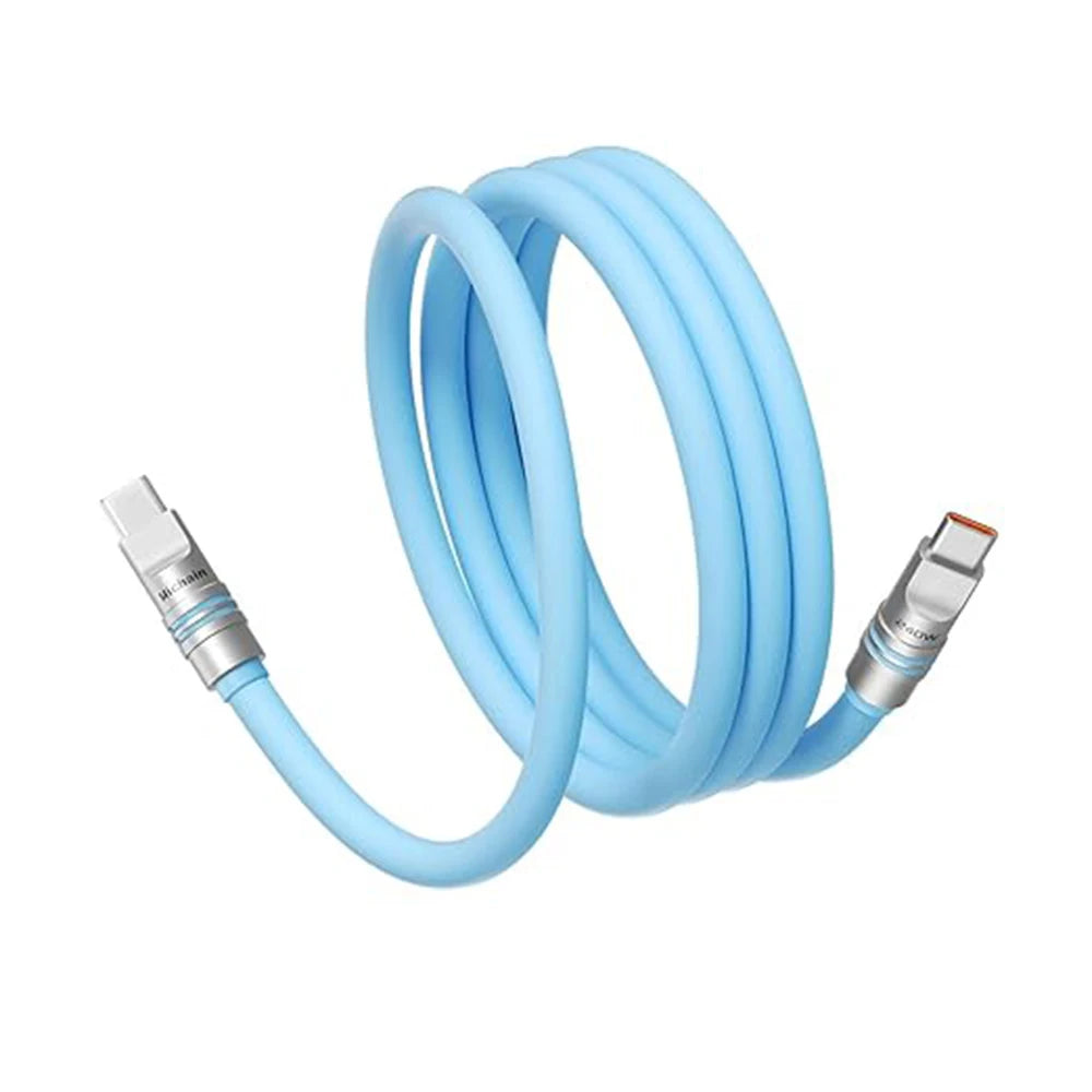 PD240W USB C To C Fast Charging Cable For iphone Laptop Tablets Liquid Silicone Soft Phone Charging Cable 480Mbps Data Transfer