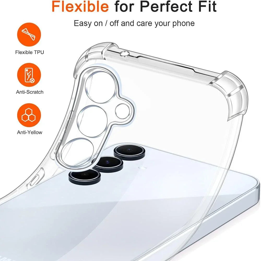 Protector Transparent Case For Samsung Galaxy S25 S24 S23 S22 A16 A26 A36 A56 A15 A35 A55 A14 A34 A54 A13 A53 A52 5G Clear Cover Car Mobile World