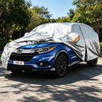 Kayme Car cover 6 Layer Heavy Duty Indoor Outdoor Waterproof Dustproof UV-protective Cover Fit for 181 x 72 x 67 inches Car Mobile World