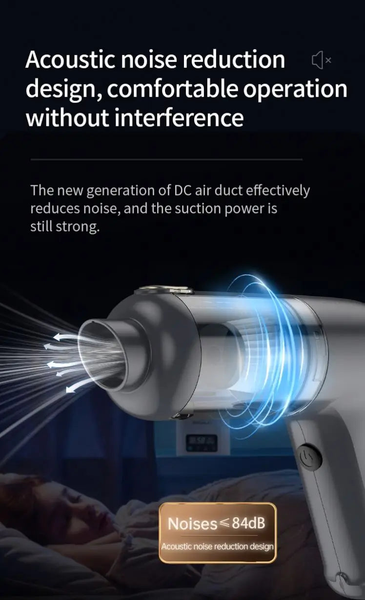 STLFCordless Car Vacuum Cleaner Portable Handheld Auto Vacuum Rechargeable Dry Mini Vacuum for Vehicle Interior Pet Hair Cleanin