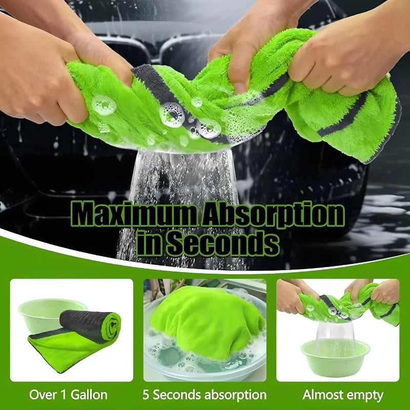 Large Car Wash Towel Microfiber Quick Drying Super Absorbent Window Cleaning Thicken Detailing Rags for Car