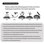 New Car Tire Repair Tool Kit Studding Tool Auto Bike Puncture Plug Garage Needle Nose Pliers Vacuum Film Nail EVA Storage Case CM World