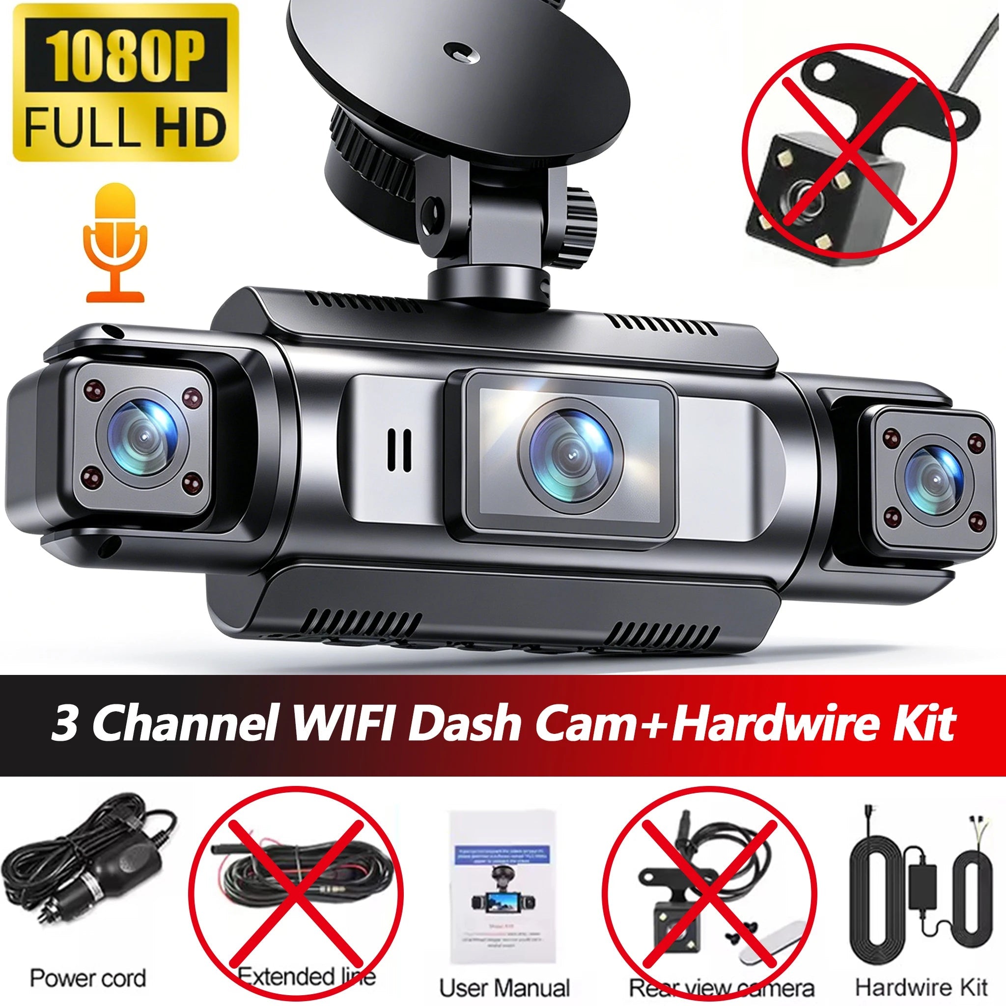 4K UHD Recording Dash Cam Video Recorder Car Camera DVR Night Vision Wi-Fi GPS 24H Parking Mini Front Rear Black Box Monitor Car Mobile World