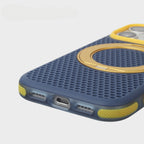 Magnetic Hit Color Honeycomb Grid Mesh For Magsafe Case For iPhone 16 17 18 Pro Max 15 14 13 Bracket Armor Shockproof