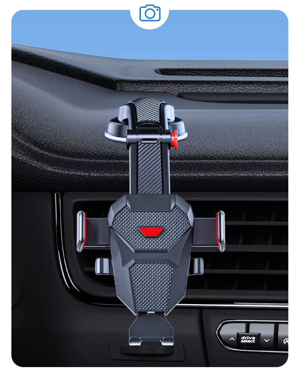 New Model Car-mounted Mobile Phone Holder - Automatically Locking Car Multi-functional Telescopic Suction Cup Air Outlet Support