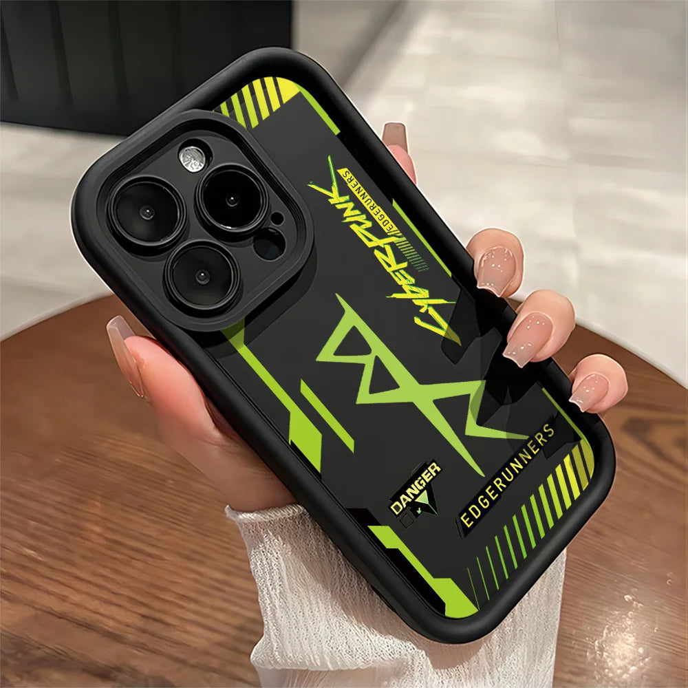 Anime C-Cyberpunks Cool Phone Case For IPhone 17 16e 16 15 14 13 12 11 Air Pro Max Mini XR XS Plus Soft TPU Back Cover