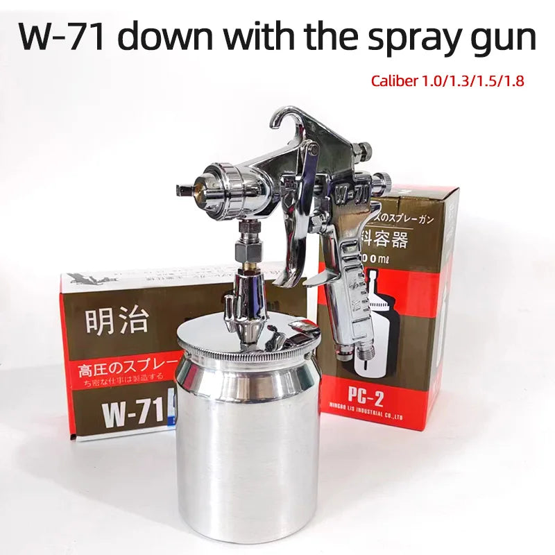 W71 Low Gun OOT Pneumatic Spray Paint Gun Household Airbrush Pneumatic Tools 1.0 1.3 1.5 1.8 Nozzle Sizes for Wholesale CM World