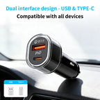 Car Charge GPS Locator Tracker 30W USB Phone Charger Fast Charging Type C QC3.0 Works with iOS Find My APP,Google,Android