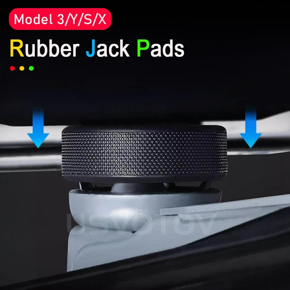 Lifting Jack Pads for Tesla Model 3/S/X/Y Upgrade Sturdy Rubber Lift Pucks Floor Adapters Protects Battery & Chassis Accessories