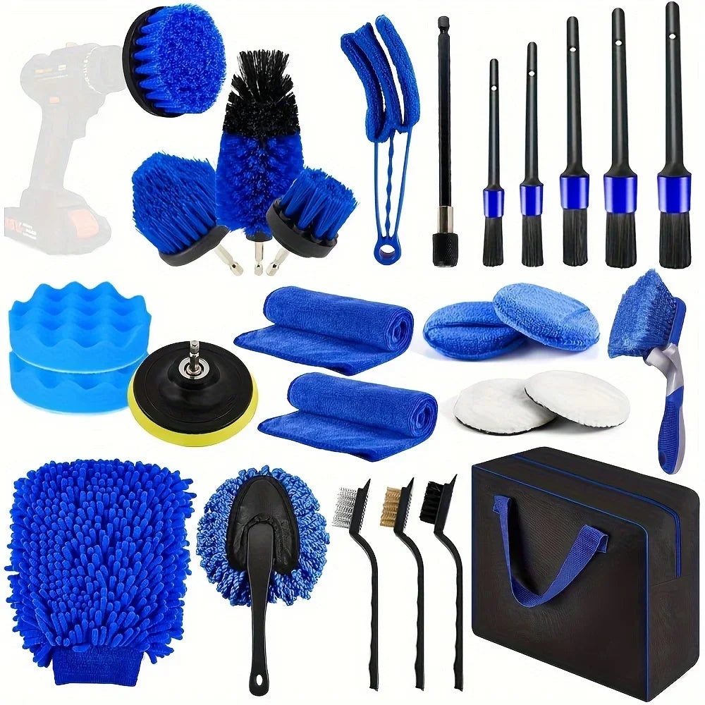 27 Pcs RV Car Wash Kit, Car Accessories, Cleaning Supplies, Car Cleaning Brush, Car Repair Kit, Car Repair Brush, Bathroom CM World