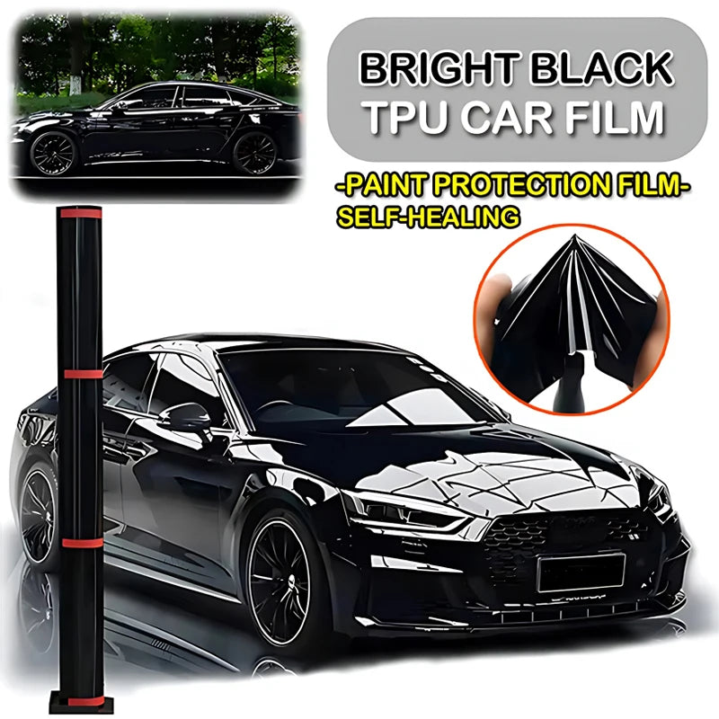 7.5mil 50CM/152CM TPU Super Bright Black Car Cover PPF Vinyl Wrap Sticker Car Self-healing Paint Protection Film For A7/A5/Q5