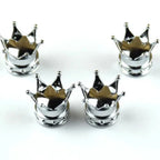4Pcs Car Universal Crown Valve Caps Dustproof Waterproof Wheel Valve Cover Air Car Motorcycle Tyre Rim Cap Car Trim Valve Cap