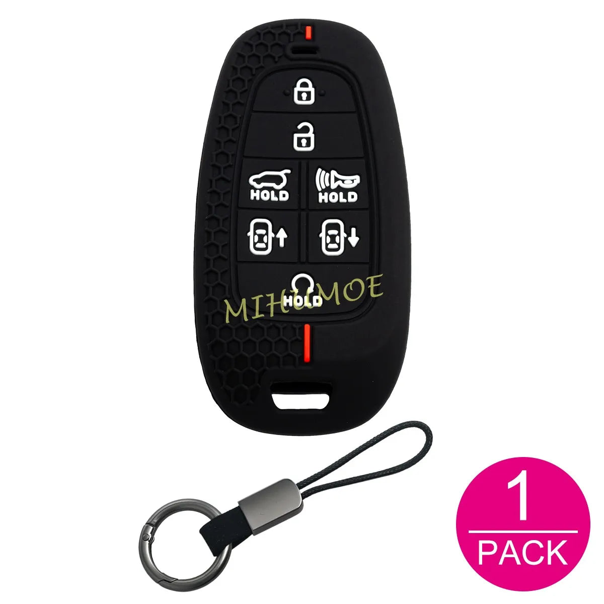 For Hyundai Silicone Car Remote Key Fob Case Cover Shell Santa Fe Palisade Tucson Nexo Sonata 2023 7 Buttons CM World