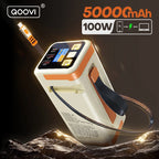 QOOVI 50000mAh Power Bank PD 100W Fast Charging Portable Large Battery Capacity Power Station For iPhone Laptop Samsung Xiaomi Car Mobile World