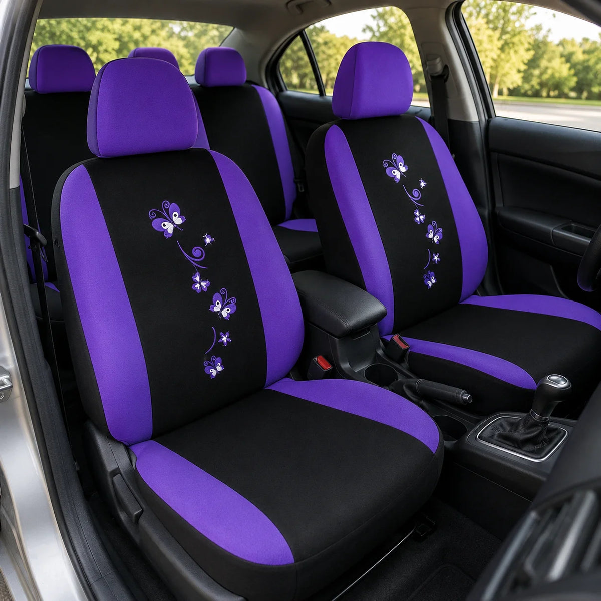 Universal Car Covers Car Seat Protect for Men Women Car Seat Covers Butterfly Embroidery Fit Most Car Seats Styling