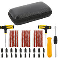 Universal Tubeless Tire Repair Kit - Emergency Puncture Tools w/Rubber T-Plugs for Car/Motorcycle On-Road Vacuum Seal CM World