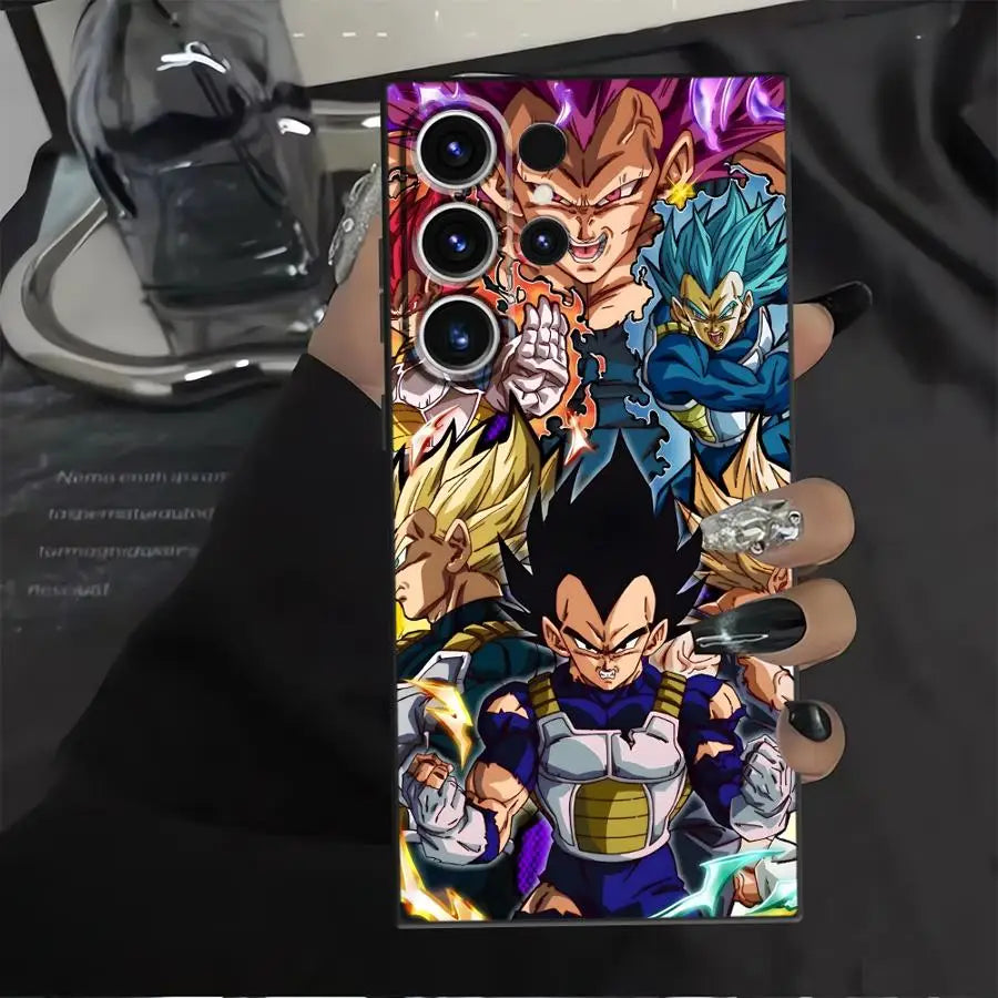 Dragon Ball Vegeta Case for Samsung Galaxy S26 Ultra S25 Plus S24 Note 20 8 9 10 S21 FE S23 S20 Ultra S10 S9 Funda Phone Cover
