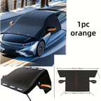 Universal Magnetic Car Window Snow Cover With Reflective Strips Waterproof Thicken Anti Freeze Four Seasons Windshield Cover CM World