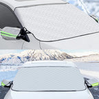 Windshield Cover for Ice and Snow, for Snow, Ice, UV, Mirror Protector, Windproof Sunshade Cover for Cars, Common to Most Cars Car Mobile World
