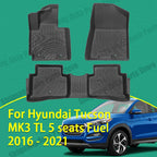 Front Rear TPE Floor Mats for Hyundai Tucson MK3 TL 5 Seats Fuel 2016 - 2021 Backrest Cushion Trunk Mat Waterproof Accessories