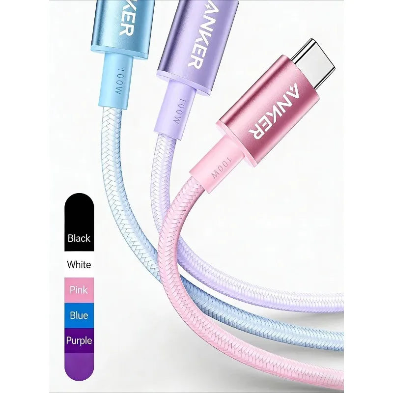 ANKER Applicable to Apple 17/16/15 Pro Max Charging Cable Dual Type-C Data Cable 100W /140W Super Fast Charging Line
