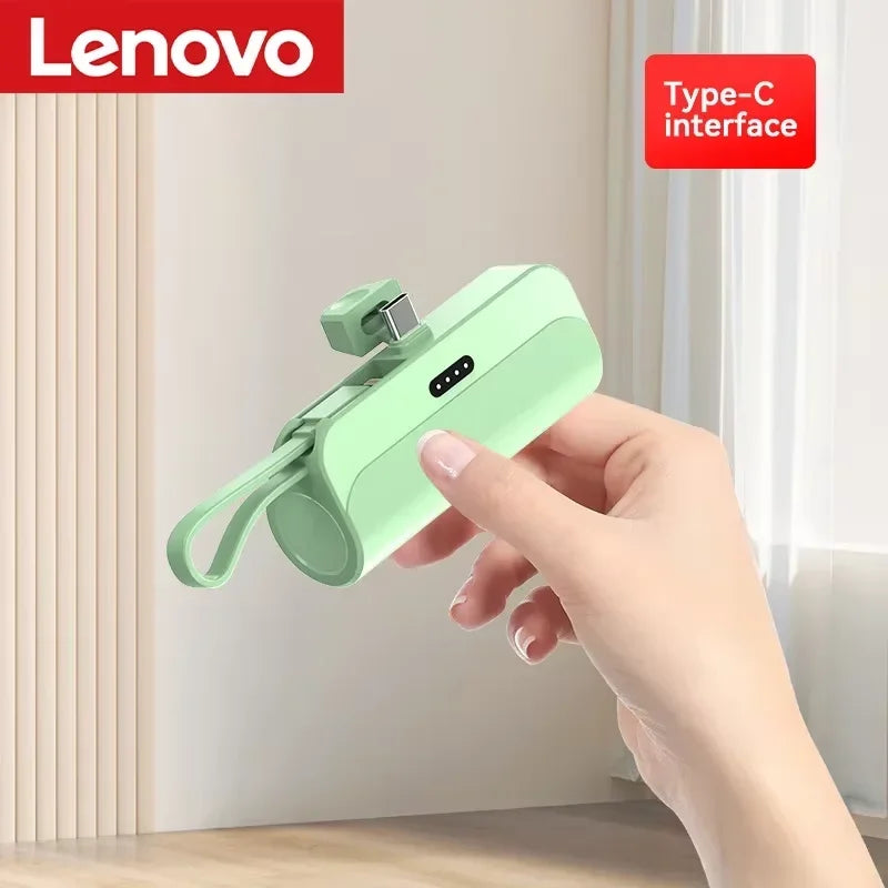 Lenovo 500000mAh Capsule Power Bank Large Capacity Super Fast Charging Powerbank Portable CCC External Battery For iPhone Huawei