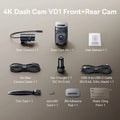 Baseus VD1 Pro 4K+1080P Dash Cam UHD Car Camera for SONY Sensor ADAS 5Ghz WiFi6 GPS STARVIS Night Vision 24H Parking Car DVR