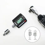 SHANHR 1/2'' Digital Torque Adapter, 1/2" 1/4 3/8, Adjustable Torque 3-Piece Set with Adapter Torque Wrench Head Bike Set