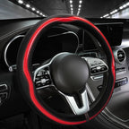 PU Leather Car Steering Wheel Cover Universal Carbon Fiber Steering Wheel Covers Car Decoration Accessories 38cm Steering Covers CM World