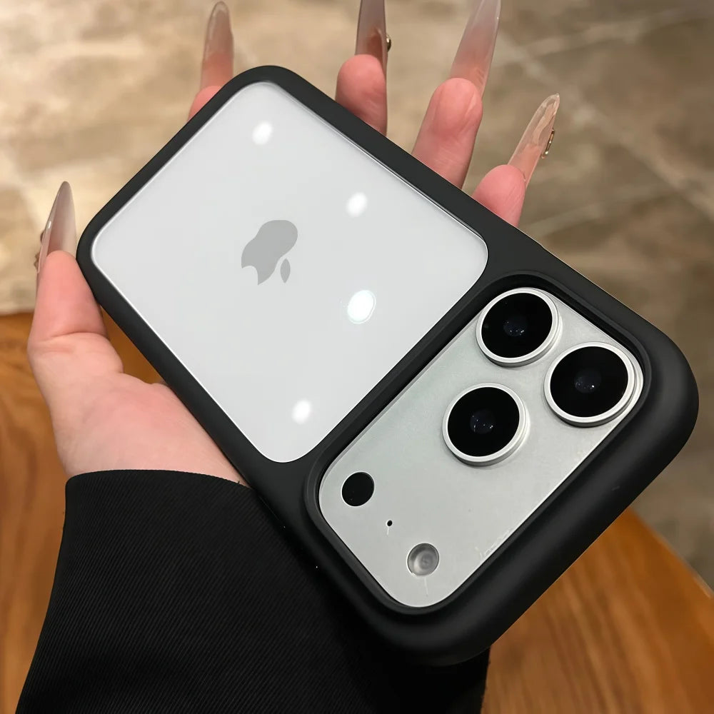 Intelligent Camera Touch Button Crystal Clear Phone Case for iPhone 17 Pro Max 17 Pro 17 Air Transparent Shockproof Cover Funda Car Mobile World