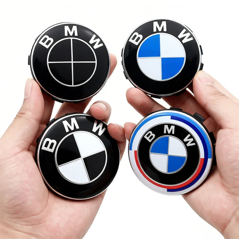4Pcs 56mm 68mm Wheel Center Caps for BMW 50th Anniversary M Power Carbon Fiber Hubcap Emblem Badge E46 E90 F10 F30 G20 X5