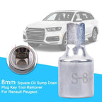 Square Oil Pan Screw Wrench Vanadium Steel Stabilizer Oil Sump Drain Plug Automotive Repair Tool Kit Engine Maintenance