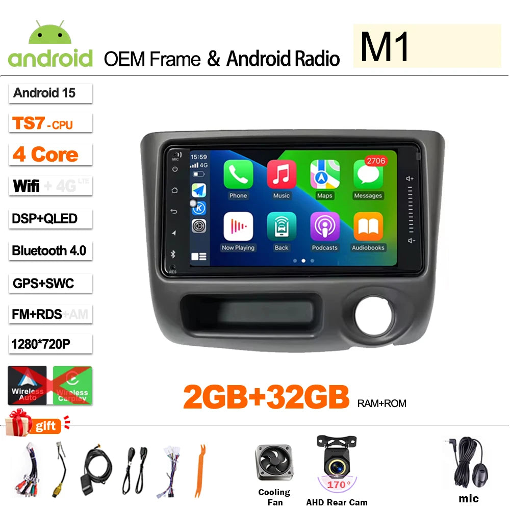 For Toyota Vitz XP10 Yaris Platz Echo 1999 2000 2001 - 2005 Android 15  Multimedia Video Player  Carplay Touch Screen RDS 8 Core CM World