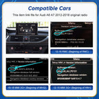 Road Top Wireless Android Auto For Audi Car A6 A7 RMC 3G MMI MHI2 2012-2018 Carplay Interface Mirror Link Air Play CM World