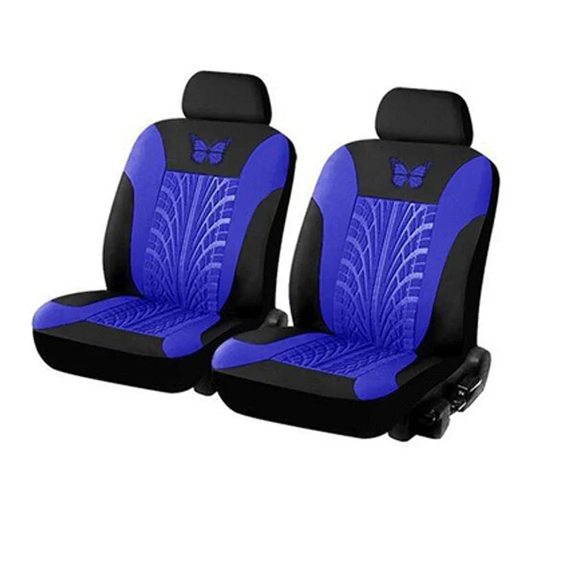 Car Seat Cover Full Set, Universal Butterfly Pattern Embroidery Auto Seat Cover Set CM World