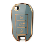 Jingyuqin 3BTN Soft TPU Car Key Case For Peugeot 208 308 408 508 2008 3008 4008 5008 For Citroen C3 C4 CACTUS C6 C8 Accessories CM World
