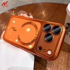 for iPhone17 Luxury Transparent Plating Magsafe Case for iPhone 17 Pro Max 17Pro Air Original Soft TPU Camera Protector Cover Car Mobile World