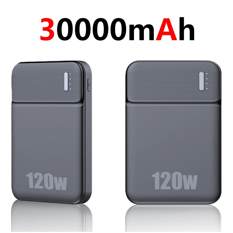 Lenovo 120W 50000mAh Power Bank Portable Thinner Fast Charging External Battery Charger For iPhone 17 Pro Max For Samsung New Car Mobile World