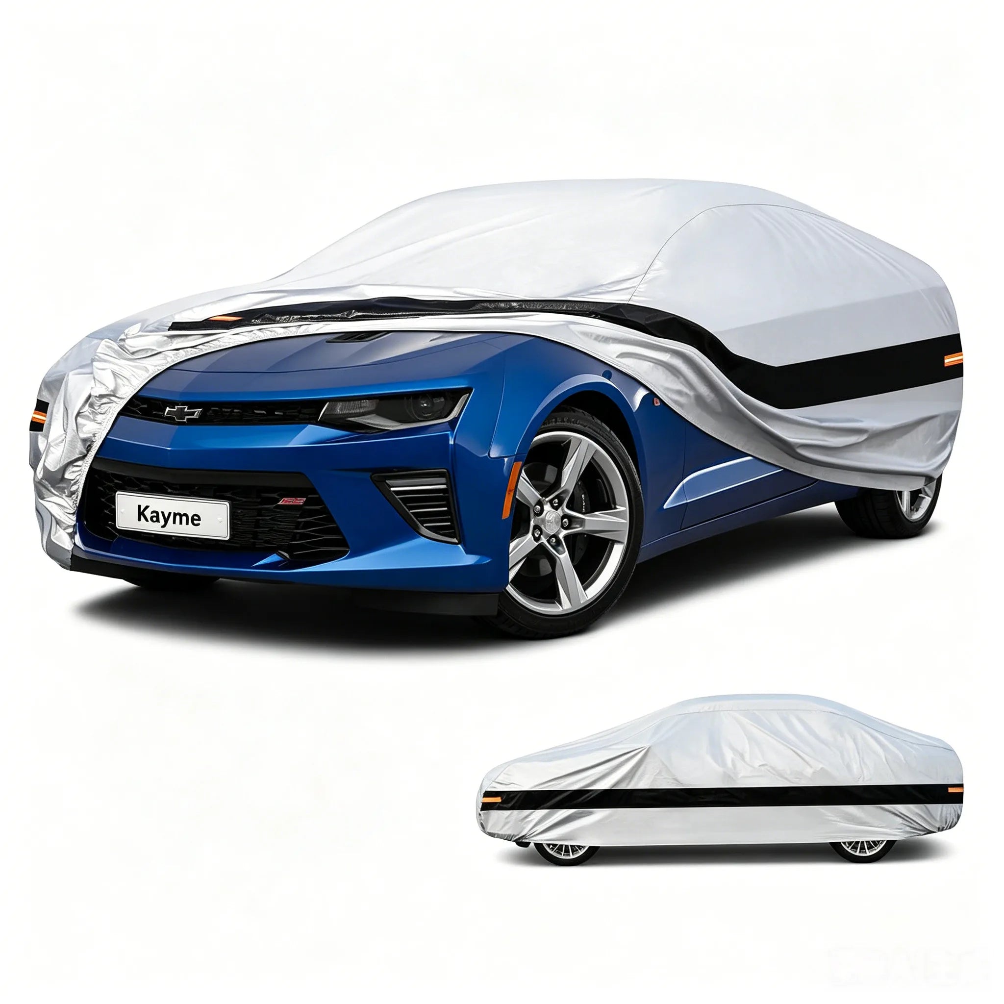 Kayme 10 Layer Car Cover All Weather 100% Waterproof Outdoor Car Covers Rain Snow UV Dust Protection For Sedan/Suv/Hattchback Car Mobile World