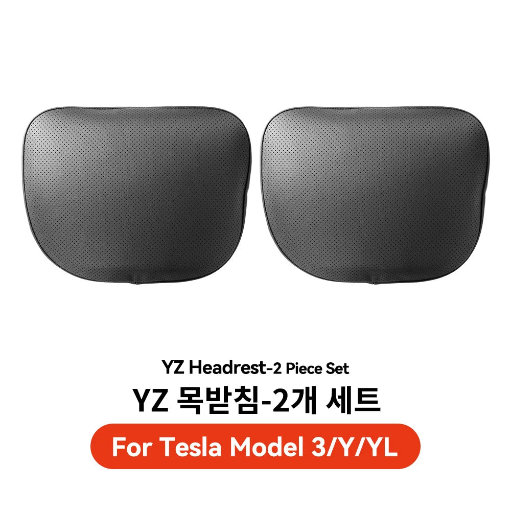 YZ for Tesla Travel Neck Pillow Model Y YL 3 Highland Headrest Lumbar Support Breathable Memory Foam Cushion Juniper Accessory