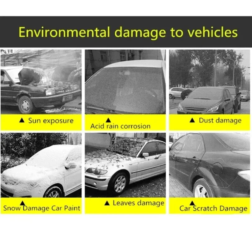 Car Cover Outdoor Protection Full Exterior Snow Sunshade Dustproof Universal for Hatchback Sedan SUV CM World