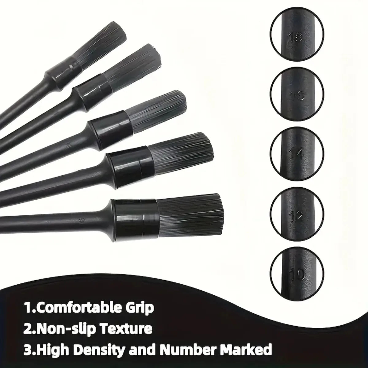 16Pcs Car Washing Brush Tool Kit With Storage Bag Wheel Brush Cleaning Brushes Steel Brushes Uses For Car Detailing Accessories