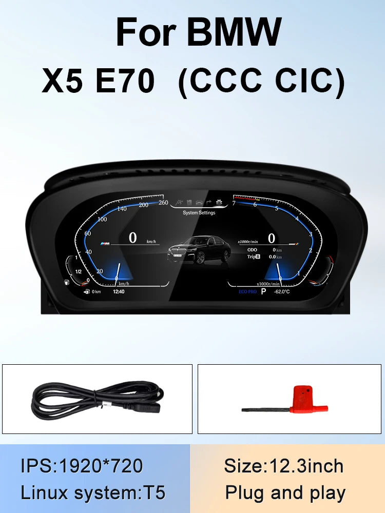 STWEI 2024 New Lcd Digital Dashboard Cluster Digital Speedometer For BMW 1/2/3/4/5/6/7 Seires X1/X2/X3/X4/X5/X6 Series CM World