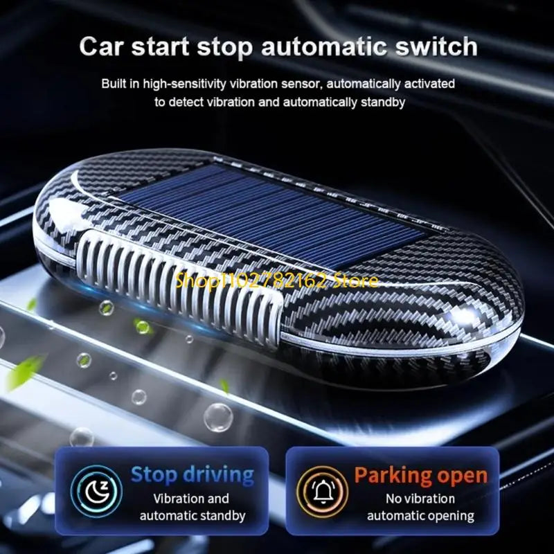 547B Practical Solar Car Air Purifier Freshener with USB Charging For Clean Cabin Air