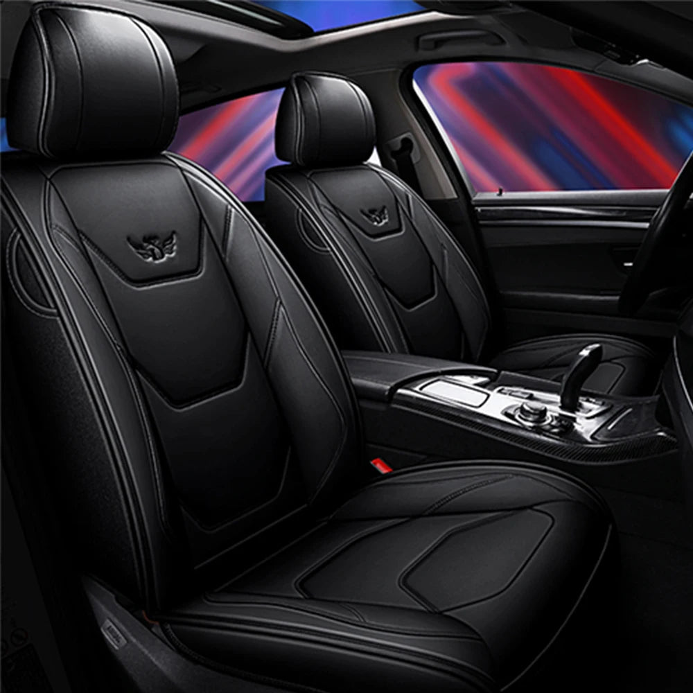 Leather Car Seat Covers For Solaris Hyundai Tucson 2019 Kona Getz ix35 Creta ix25 i40 Accent Ioniq Veloster Santa Fe Accessories CM World